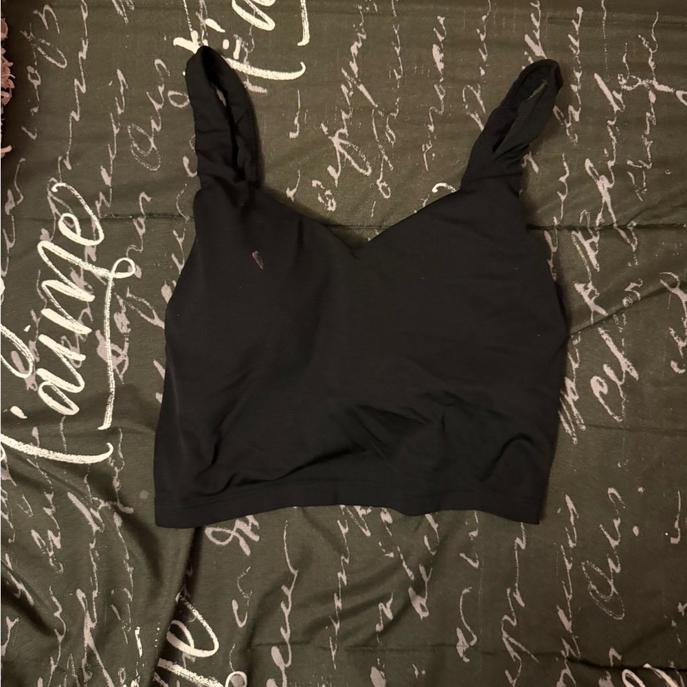 Aerie offline real me low key cropped; black, size small;
